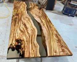 Resin timber table